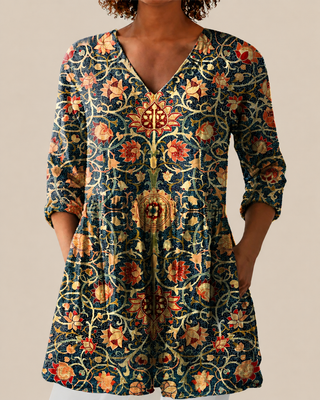 Liora | Long Blouse with Expressive Pattern