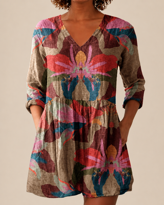 Alina | Long Blouse with Expressive Pattern