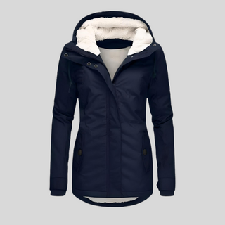 Alienor | Waterproof Long Jacket with Hood and Lining