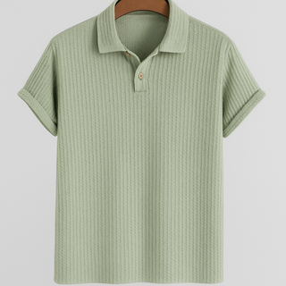Jacquard Knit Polo Shirt