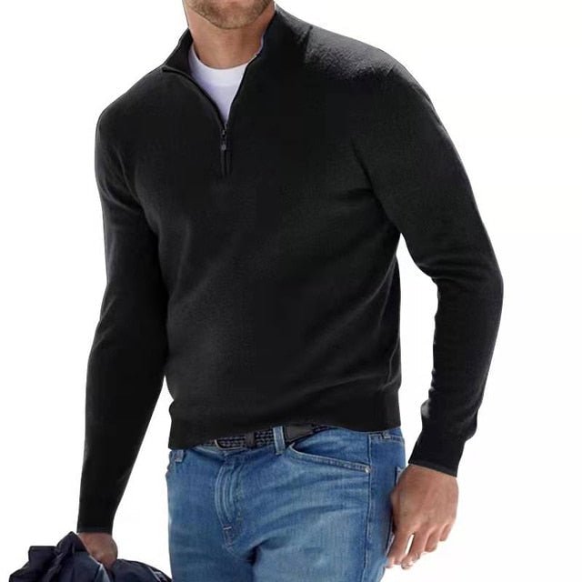 Merino men's V-neck sweater - Herbstzauber Torino