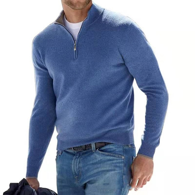 Merino men's V-neck sweater - Herbstzauber Torino