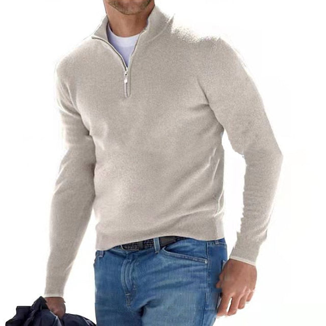 Merino men's V-neck sweater - Herbstzauber Torino