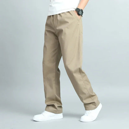 STERLING | MEN'S WIDE-FIT COTTON TROUSERS