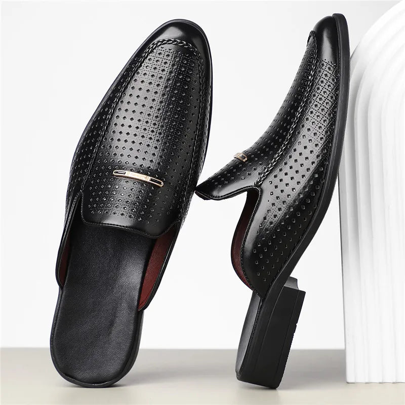 Capri Genuine Leather Slides