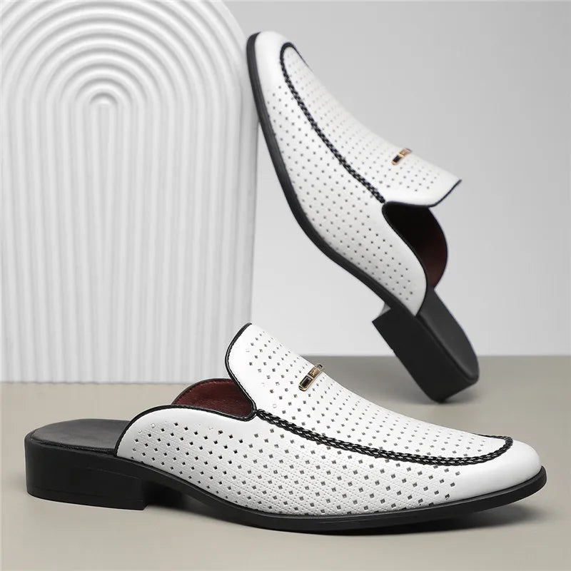Capri Genuine Leather Slides