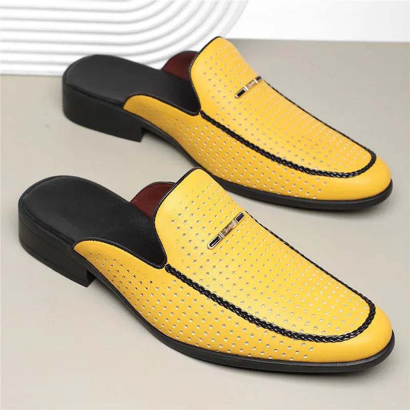 Capri Genuine Leather Slides