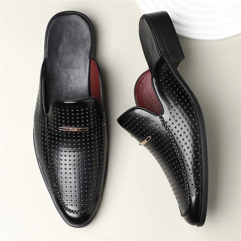 Capri Genuine Leather Slides