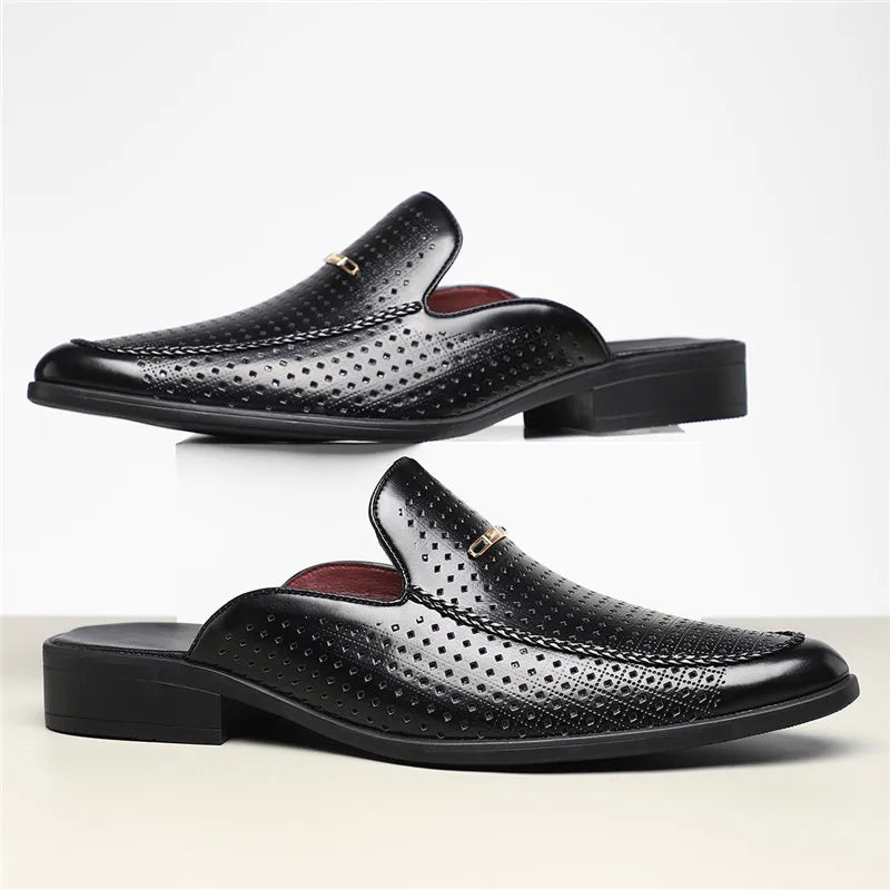 Capri Genuine Leather Slides