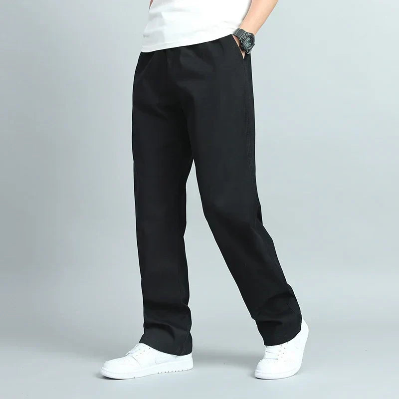 STERLING | MEN'S WIDE-FIT COTTON TROUSERS