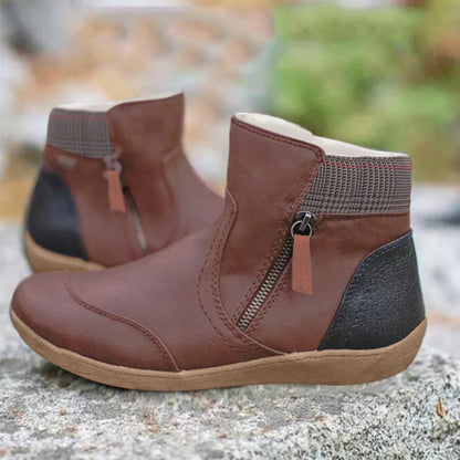 Waterproof Orthopedic Leather Boots with Non-Slip Sole