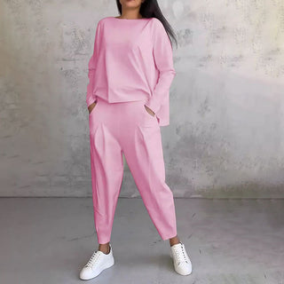 Long Sleeve Round Neck & Pants 2-Piece Set
