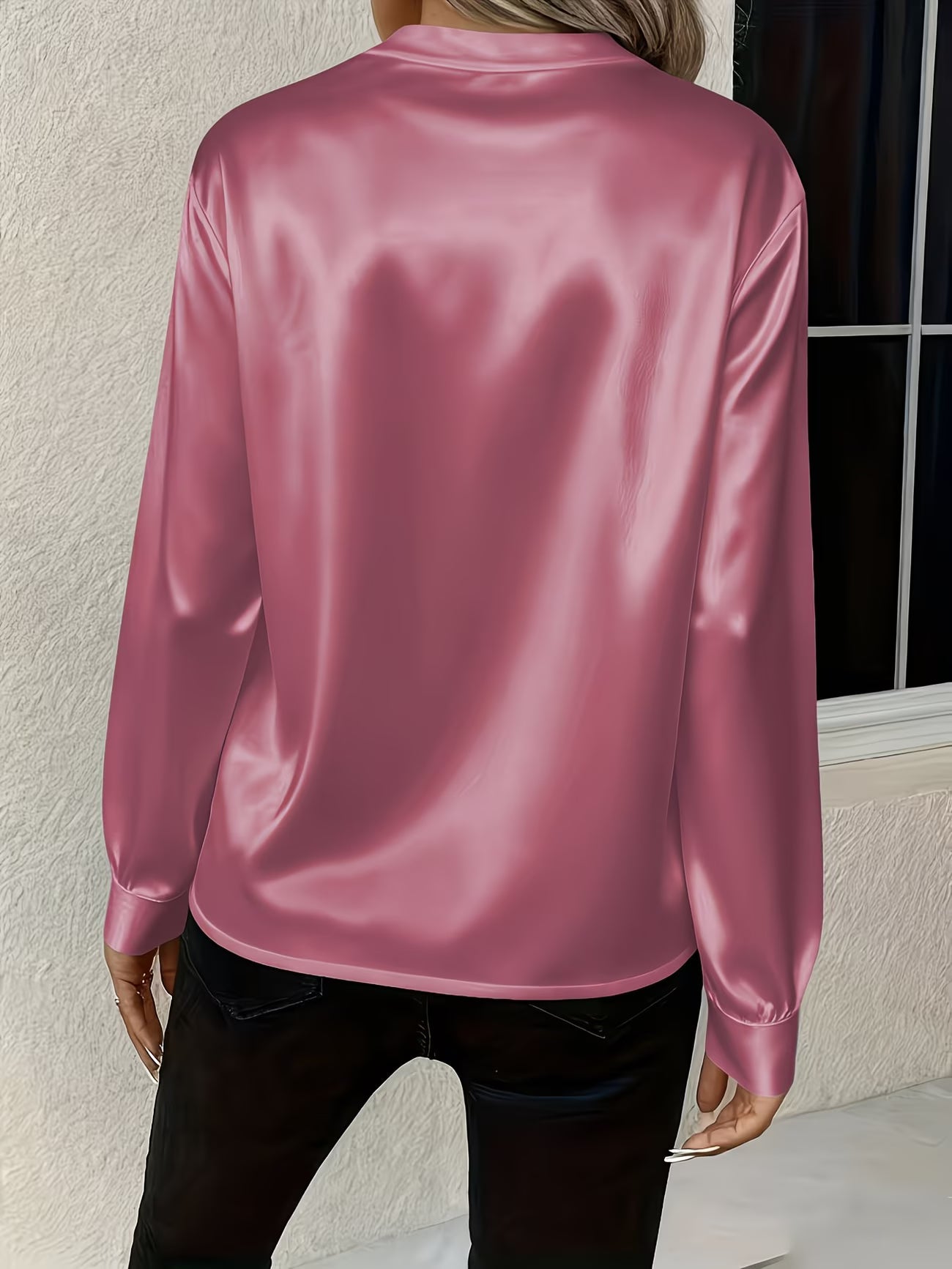 Ronika - Long Sleeve V-Neck Blouse