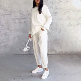 Long Sleeve Round Neck & Pants 2-Piece Set