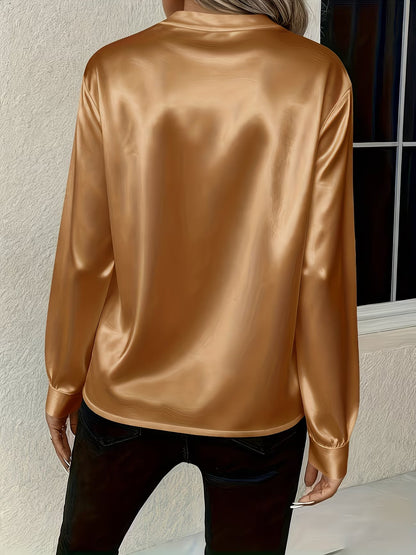 Ronika - Long Sleeve V-Neck Blouse