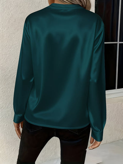 Ronika - Long Sleeve V-Neck Blouse