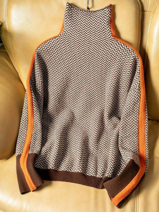 Lucía | Turtleneck Sweater with Contrast Stripes