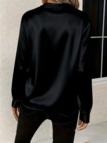 Ronika - Long Sleeve V-Neck Blouse