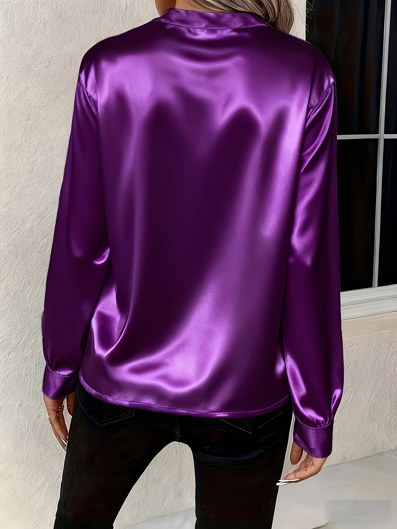 Ronika - Long Sleeve V-Neck Blouse