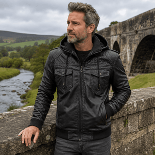 H.D Crypto Leather Jacket
