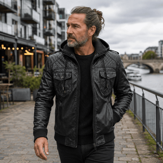 H.D Crypto Leather Jacket