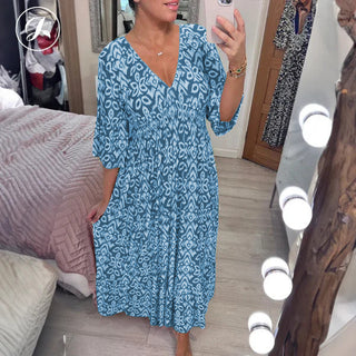 Bohemian V-neck Long Dress