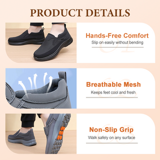 Orthopedic Breathable Slip-On - Arch Support with Memory Foam Insoles