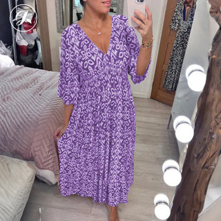 Bohemian V-neck Long Dress